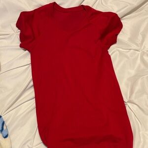 lululemon athletica Red Short Sleeve Tee